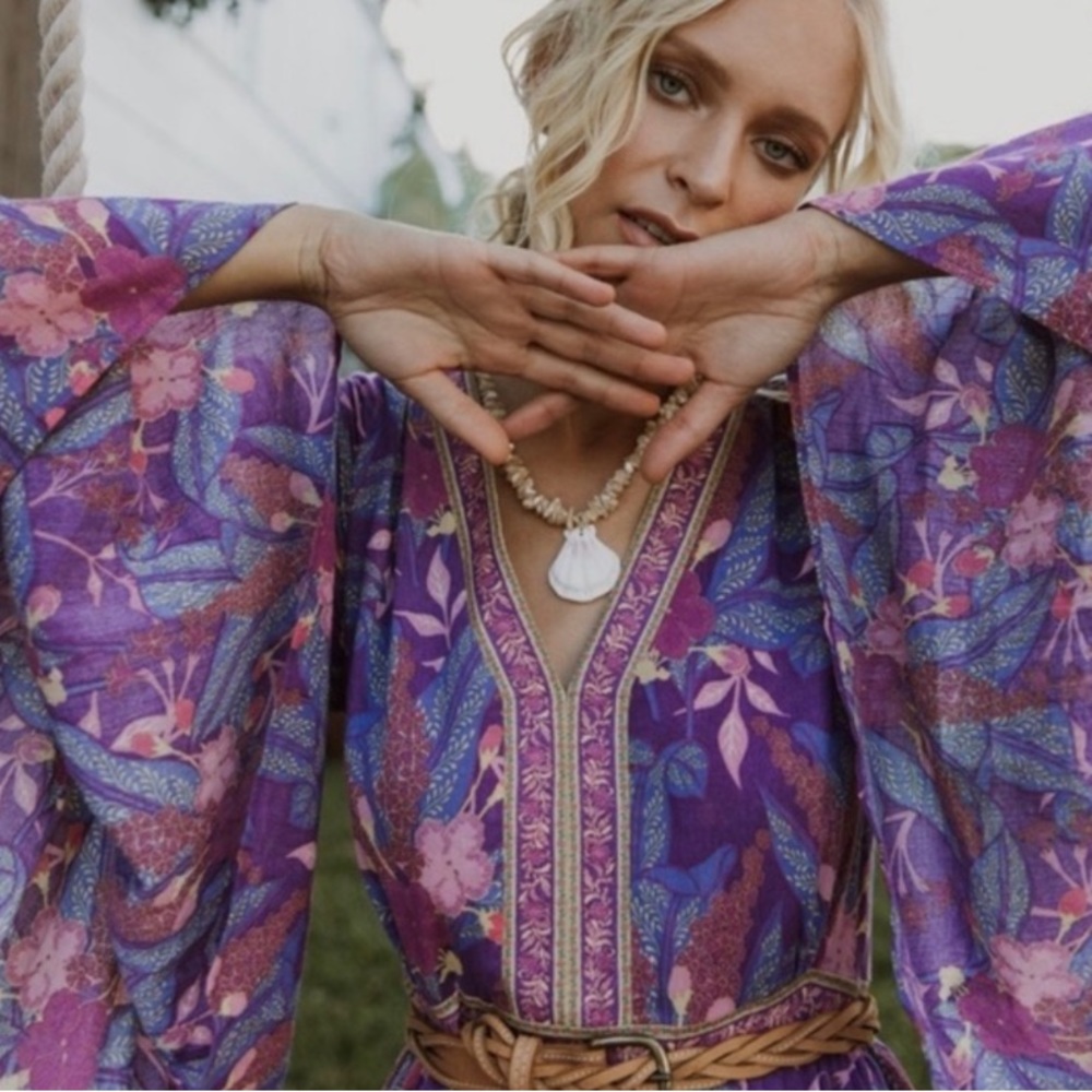 NEW! Boho retro aesthetic western vintage dress